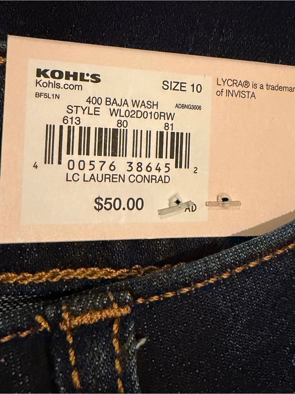 LC Lauren Conrad Mid Rise Skinny Jeans NWT SZ 10 - Picture 7 of 10